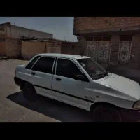 پراید سفید تمیز وخونگی، درب تعویضی سمت راننده