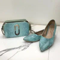 ست کیف و کفش پوست مار