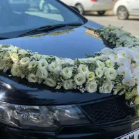 گل آرایی ماشین عروس دسته گل عروس تاج گل تولد