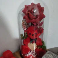 خرس و گل هدیه