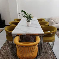 میز غذاخوری ۸نفره جنس استیل