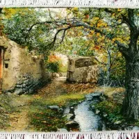 تابلو فرش طرح کوچه باغ