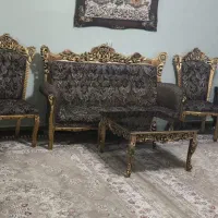 فروش مبل ۹ نفره سلطنتی با طرح و رنگ خاص|مبلمان خانگی و میز عسلی|اسلامشهر, مظفریه|دیوار