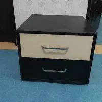 کتابخانه MDF مشکی شیری درب‌دار 180|کتابخانه، شلف، قفسه‌های دیواری|سنندج, |دیوار