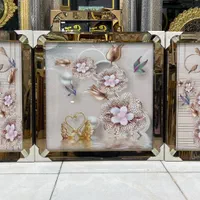 تابلو آینه ایی سه تیکه|تابلو، نقاشی، عکس|آفتاب, |دیوار