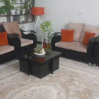 مبل نیمه راحتی ۷ نفره به همراه میز و عسلی|مبلمان خانگی و میز عسلی|بیرجند, |دیوار