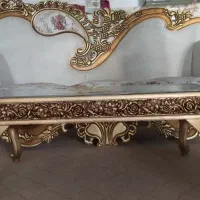 ست مبل استیل ۷ نفره کرم + ۳ میز ست