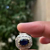 انگشتر نقره یاقوت کبود