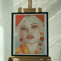 طراحی چهره نقاشی سیاهقلم و مدادرنگی و|تابلو، نقاشی، عکس|مشهد, شاهد (شهرک غرب)|دیوار