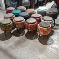 صندلی و پاف پایه دار سنتی|صندلی و نیمکت|شیراز, سهل‌آباد|دیوار