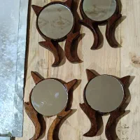 اینه چوبی طرح گربه مسافرتی کوچیک|آینه|آبادان, |دیوار