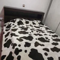 تخت باکس دار دوعدد عسلی کنار تخت دراور آینه