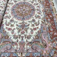 ۲ جفت فرش ۶متری  سالاری گل ابریشم و ۲ عدد قالیچه