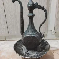 آفتابه لگن مسی قاجاری قدیمی