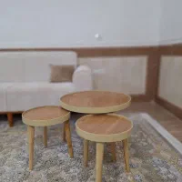 میز عسلی گرد لبه دار