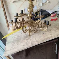 لوستر برنجی5شاخه 10شعله نونو