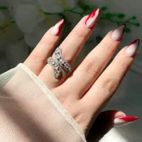 انگشتر نقره نگین درخشان برجسته کادو خاص تولد3107|بدلیجات|تبریز, |دیوار