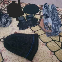 کلاه کج دستمال سر دستمال گردن دستکش موتور کلا بافت