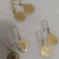 گوشواره طرح سکه کپی طلا/کلاله