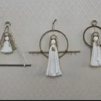 عروسک فرشته مکرومه دیوارکوب آویز حوله جاکلیدی