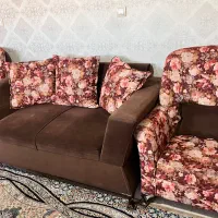 مبل راحتی ۷ نفره با میز و گل میز