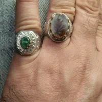 انگشتر نقره زمرد شجر یاقوت|جواهرات|چهاردانگه (تهران), |دیوار