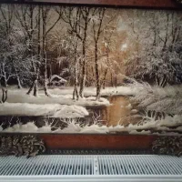 تابلو فرش طبیعت زمستان