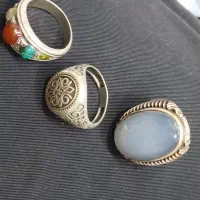 انگشتر نقره925 دو قاب