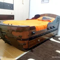 تخت خواب نوجوان کشتی کاملا نو تاقد180اندازه ست