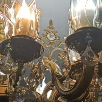 لوستر برنجی ۱۶ شاخه زیبا