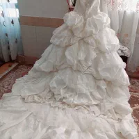 لباس عروس با دنباله بلند|لباس|بیرجند, |دیوار