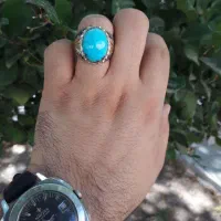 فیروزه نیشابور سنگ سیاه دوپوست چاهی