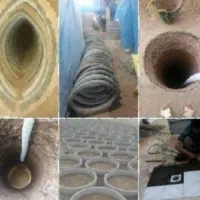 چاه کن مغنی کنده کاری تخریب وصل اگو لوله چاکن