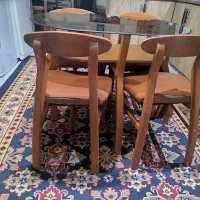 میز وصندلی چهارنفره  چوبی خرچنگی