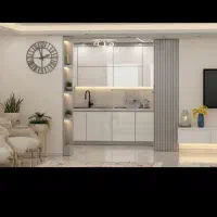 ساخت انواع کابینت هایگلاس  ام دی اف کمد دیواری