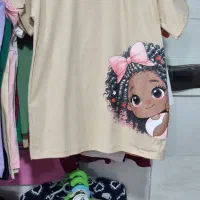 تیشرت چاپ دختر و ببعی