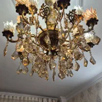 لوستر برنجی سنگین وزن|لوستر و چراغ آویز|تهران, مسعودیه|دیوار