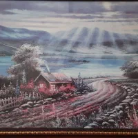 تابلو نقاشی با قاب چوبی