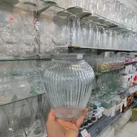 گلدان شیشه ای بامبو خمره شیشه شامپاینی آگلونما ناز|صنایع دستی و سایر لوازم تزئینی|قم, ولیعصر|دیوار