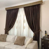 پرده سه لایه مجلسی پذیرایی  پارچه عالی