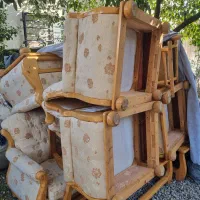 مبلمان ۸نفره با میز عسلی چوب نراد|مبلمان خانگی و میز عسلی|شیرود, |دیوار