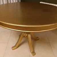 میز ناهارخوری گرد ۶نفره (( نهارخوری تمام چوب ))