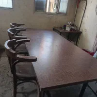 میز نهار خوری ۶نفره ام دی اف ضد آب وخش