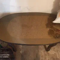 جلومبلی بزرگ باشیشه دودی ضخیم،صندلی|مبلمان خانگی و میز عسلی|قزوین, |دیوار