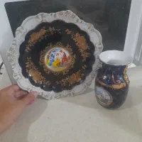 گلدون لیلی ومجنون  سرمه ای  بابشقاب  فرشتگان|کلکسیون اشیاء عتیقه|فردیس, داوری|دیوار