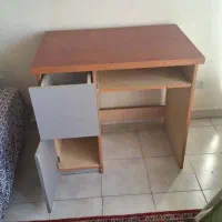 میز  mdf قهوه ای و طوسی