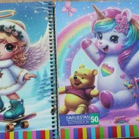 دفتر 50 برگ سیمی طرح دار فروش عمده