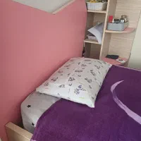 تخت یک نفره ام دی اف  و دراور کاملا سالم دست ساز|تخت و سرویس خواب|کرج, شهرک فهمیده|دیوار