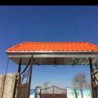 اجرای شیروانی خرپانمالمبه آلاچیق سردرب ایرانیت