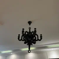 ۲ عدد لوستر مویی ۶ شعله مشکی|لوستر و چراغ آویز|تهران, مرزداران|دیوار